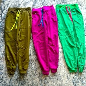 Lot of 3 Womens S FIGS joggers